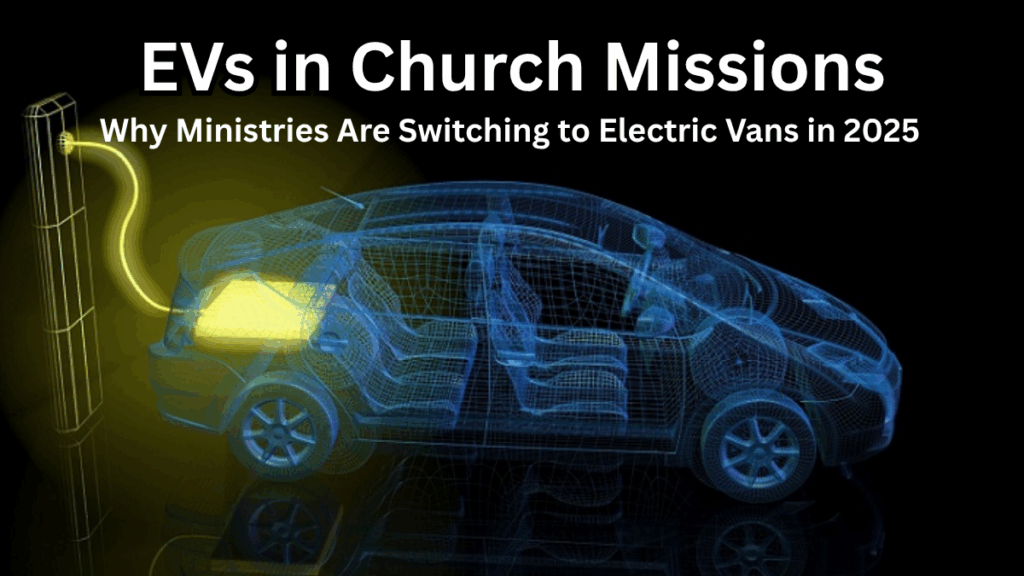 As we move into 2025, a quiet but meaningful shift is happening in church and outreach communities. More ministries are now turning to electric vehicles—not just for the environmental benefits, but also for practicality and mission readiness.

Whether it’s transporting youth, delivering supplies, or offering mobile healthcare, EV use in ministry missions is proving to be a strategic and faithful investment.

Why Ministries Are Embracing Electric Vans
Churches and outreach groups are seeing electric vans as more than just tech upgrades—they’re viewing them as tools for modern ministry.

Key Reasons for the Switch
Lower operational costs compared to traditional fuel-based vans

Faith-driven environmental stewardship in line with creation care values

Minimal maintenance needs thanks to simplified EV mechanics

Positive community perception and role modeling sustainable choices

Benefits of Electric Van Use for Outreach
Benefit	Description
Cost Efficiency	Saves money on fuel and maintenance over time
Quiet Operation	Ideal for nighttime outreach and residential community visits
Custom Fit Options	Vans can be adapted for medical use, food delivery, or mobile worship
Government Support	Incentives and subsidies available for nonprofits and faith-based groups
Emission-Free Travel	Reduces environmental impact, especially in high-traffic or rural areas

Real Impact: EV Use in Ministry Missions
Ministries nationwide are witnessing powerful changes after switching to electric vehicles:

A church in Los Angeles saved nearly 40% on travel costs within the first year of EV adoption.

A health ministry in Texas is now using solar-powered electric vans to reach underserved rural areas.

In Atlanta, youth leaders use electric vans to transport volunteers, reducing their monthly fuel expenses significantly.

These examples highlight how electric van use for outreach is enhancing both reach and responsibility.

Overcoming Common Challenges
While the shift to EVs has clear benefits, ministries have also had to navigate some early hurdles.

Challenge	Solution
Charging Station Accessibility	Partner with local businesses or install on-site church charging units
Upfront Vehicle Costs	Apply for nonprofit grants and tax incentives
Range Concerns for Long Routes	Opt for long-range models and plan routes with charge stops in mind
Training for Volunteers and Staff	Organize workshops and EV orientation sessions

A New Direction for Outreach
The move toward electric vans represents a deeper commitment by ministries—not only to their mission fields but also to the stewardship of Earth and resources. In 2025 and beyond, EV use in ministry missions will likely continue growing as churches align their actions with their values.

By switching to cleaner, quieter, and smarter transportation, faith-based groups are showing the world what purposeful innovation truly looks like.

FAQs
Q1. Why are ministries switching to electric vans in 2025?
Electric vans offer long-term savings, reduced emissions, and align with values of stewardship and sustainability, making them ideal for church missions.

Q2. How does electric van use for outreach compare to traditional vans?
Electric vans are quieter, cheaper to maintain, and better for the environment—perfect for outreach programs in both urban and rural areas.

Q3. What if a ministry operates in a rural area with limited charging options?
Many new electric vans offer extended ranges, and ministries can plan routes strategically or partner with local facilities for charging support.

Q4. Are there funding options available to help churches afford EVs?
Yes, there are nonprofit grants, federal and state-level incentives, and donation campaigns specifically tailored to help ministries with EV adoption.